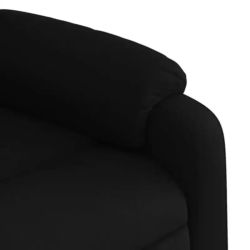 vidaXL Fauteuil de massage électrique - Fauteuil inclinable en tissu noir avec massage par vibrations, réglage électrique du repose-pieds et du dossier