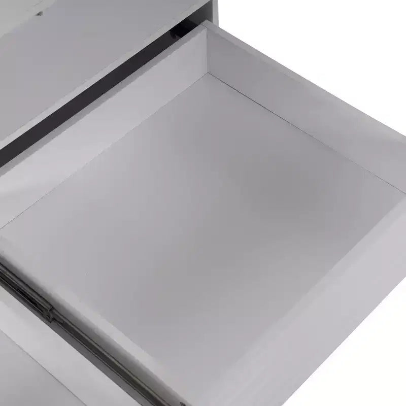 Okak 47.2 Modern LED Coffee Table, Smart Dimming Rectangular Center Table with 2 Hidden Drawers & Touch Control for Living Room/Home Theater