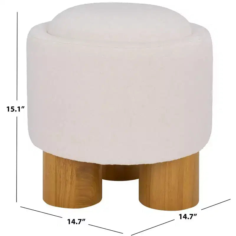 Posner Ottoman - OTT3403 - Ivory/Natural - Safavieh