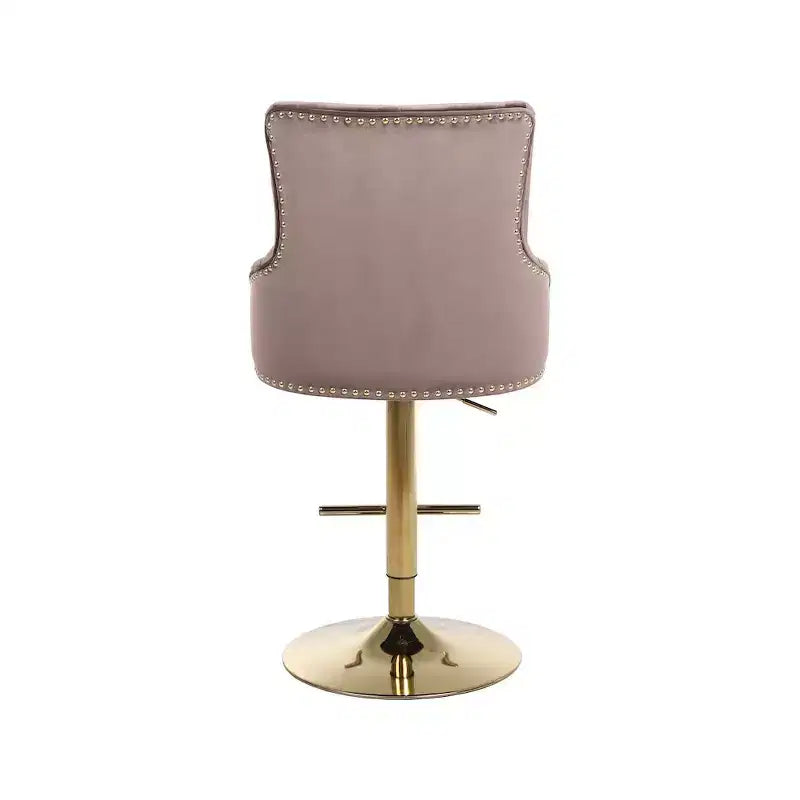Tabouret réglable Meridian Furniture Claude en velours rose