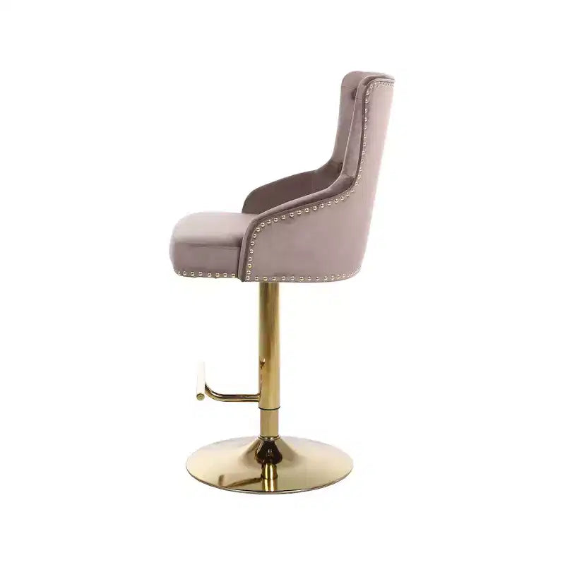 Tabouret réglable Meridian Furniture Claude en velours rose