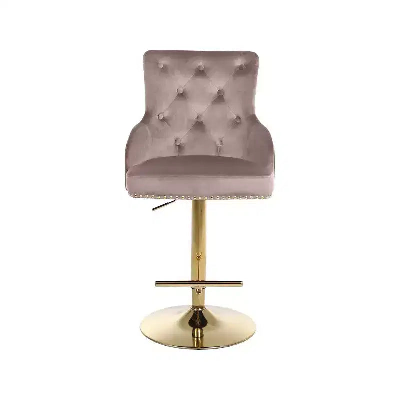 Tabouret réglable Meridian Furniture Claude en velours rose
