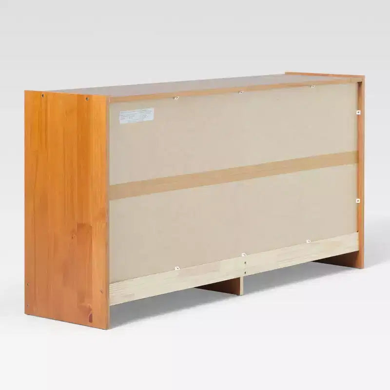 Walker Edison Modern Easy Assembly Solid Wood 6 Drawer Dresser for Bedroom Storage