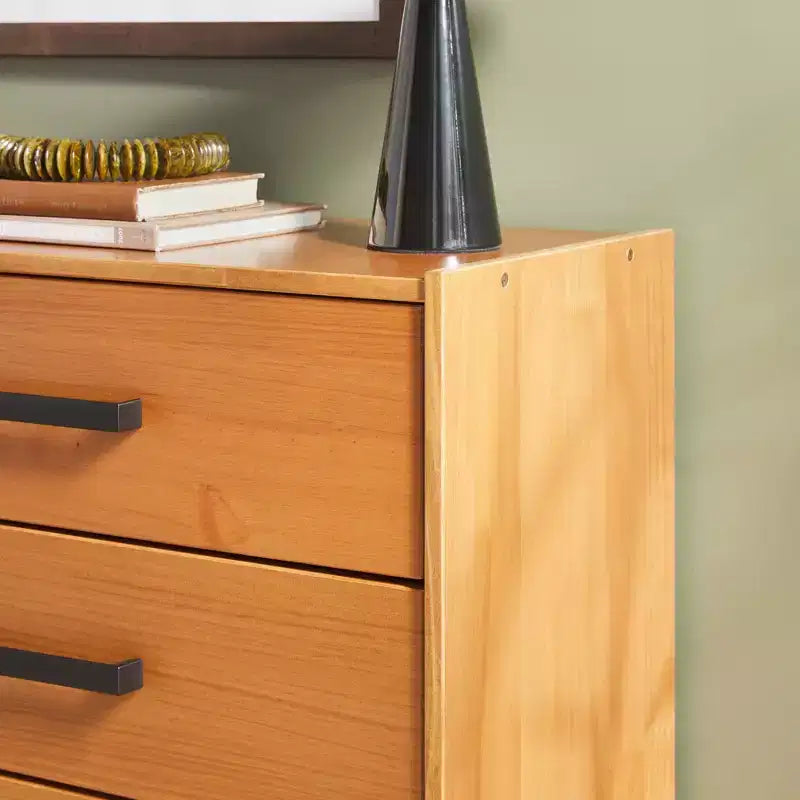 Walker Edison Modern Easy Assembly Solid Wood 6 Drawer Dresser for Bedroom Storage