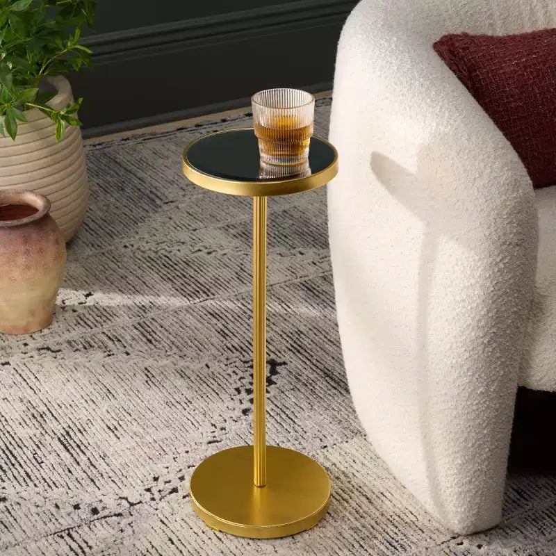 Table d'appoint ronde Paku - ACC2323A - Doré/Miroir - Safavieh