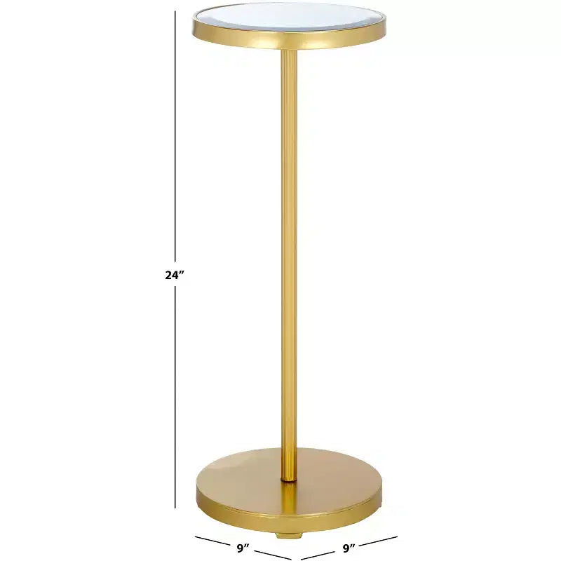 Table d'appoint ronde Paku - ACC2323A - Doré/Miroir - Safavieh