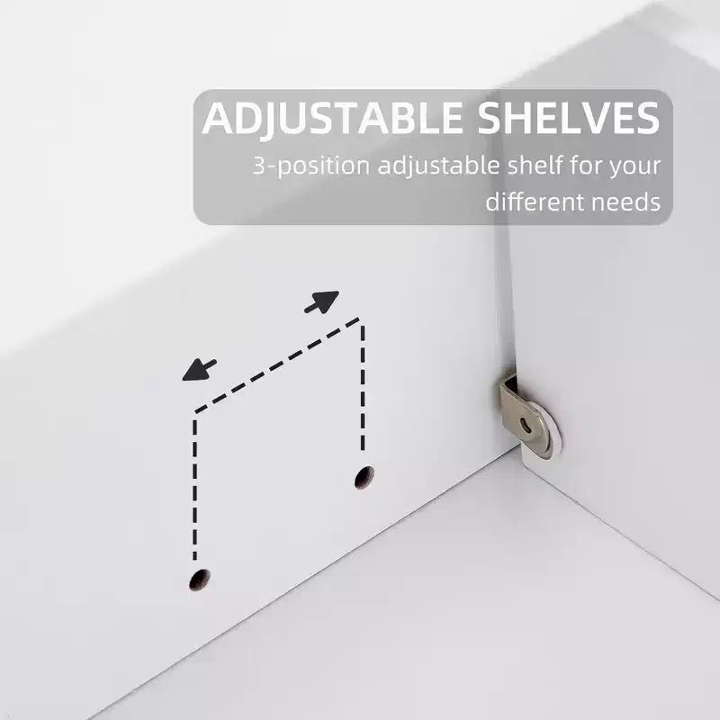 Meuble de Rangement Mural de Buanderie PexFix 26x44x8 Blanc