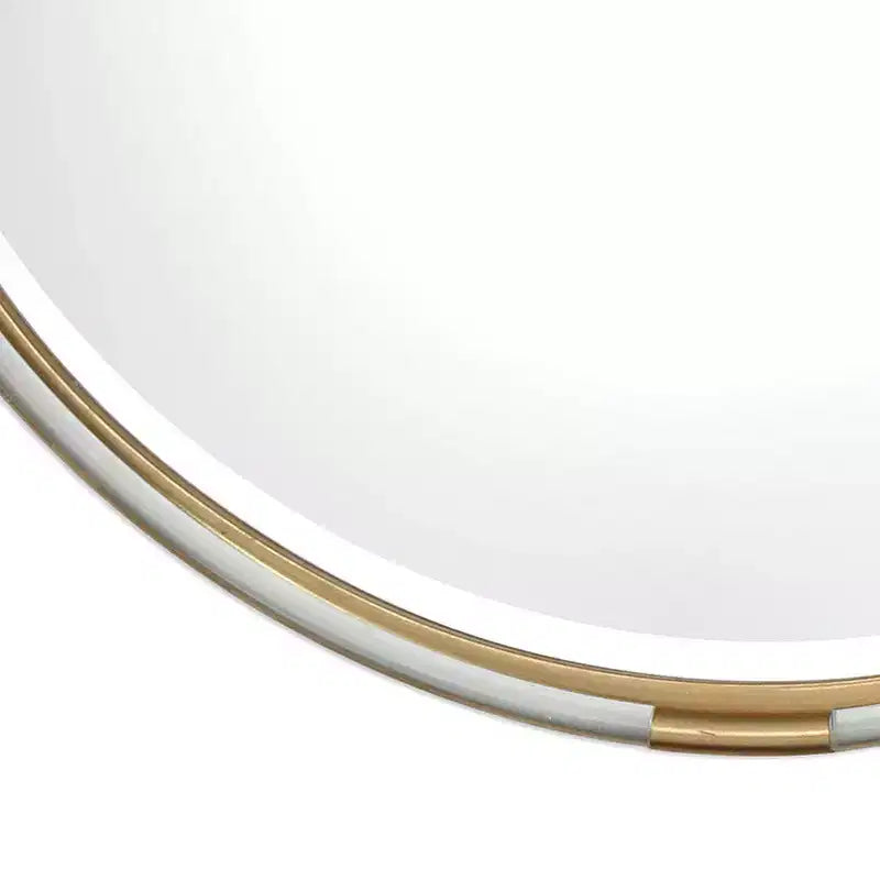 Miroir mural décoratif rond Uttermost biseauté, cadre en bois, acrylique clair, doré métallique 37 1/2 po de large pour salle de bain, chambre