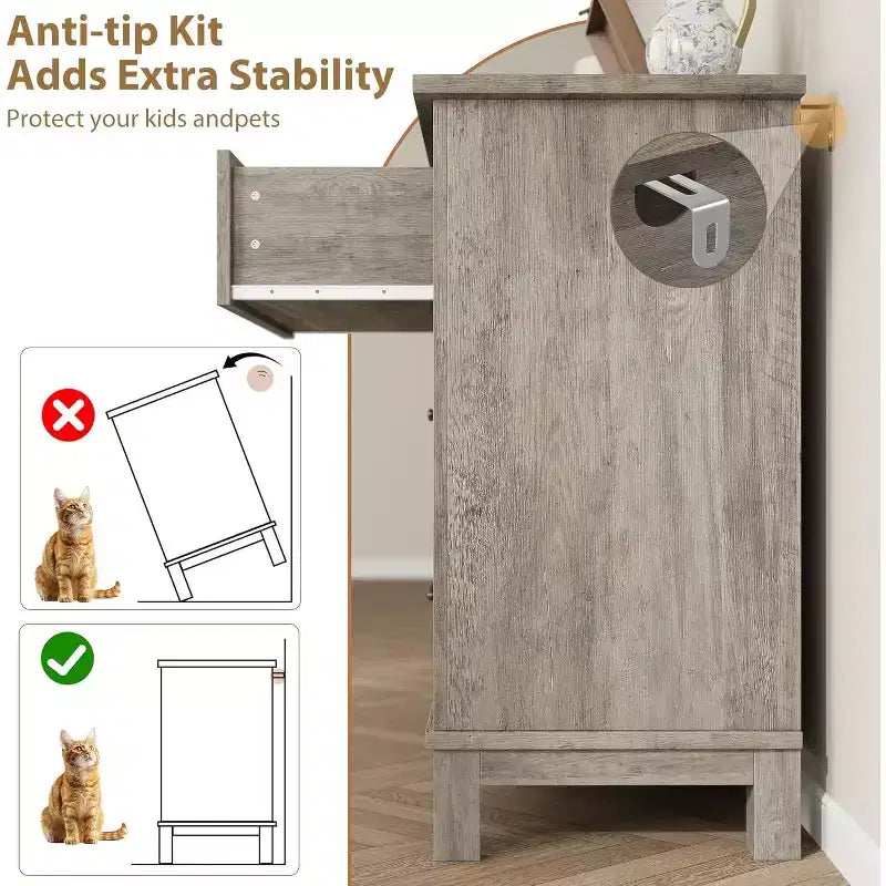6 Drawer Dresser for Bedroom, 47 Wide Wooden Storage Chest, Modern Freestanding Closet Organizer, Living Room, Entryway