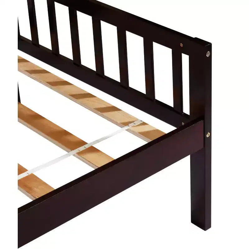 MAYEERTY Twin Pine Wood Daybed with Two Storage Drawers, 10 Support Slats, Brown