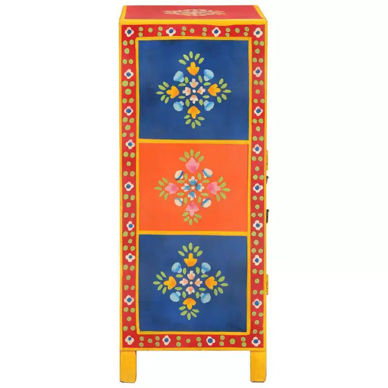 vidaXL Buffet de cuisine couleur mélangée en bois de manguier massif Petit buffet