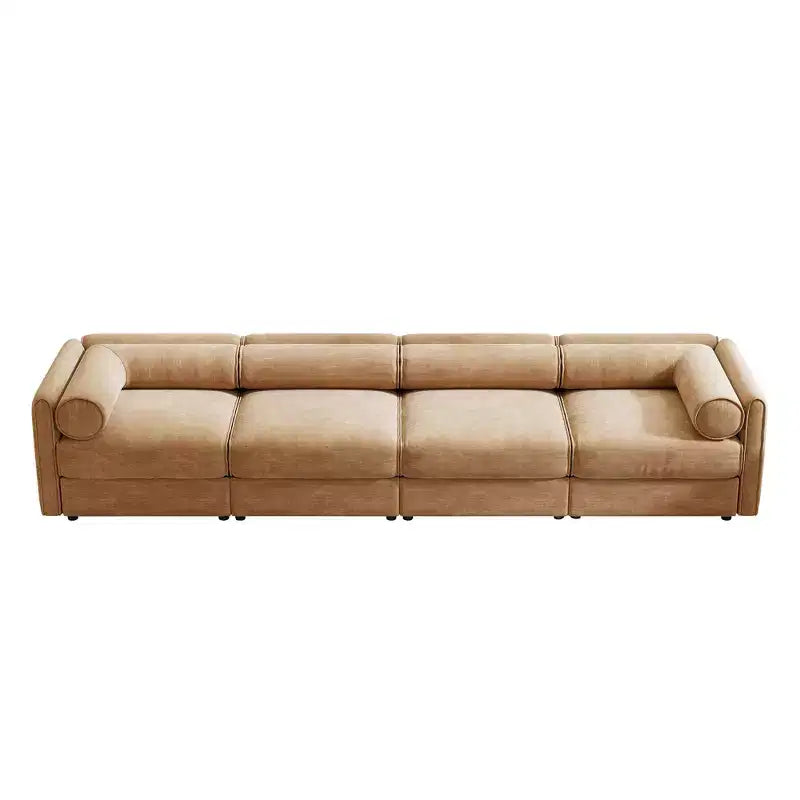 Modular Sectional Sofa with Storage, Cylindrical Backrest and Armrests Deep Comfortable Seating,Durable and Supportive for Living Room