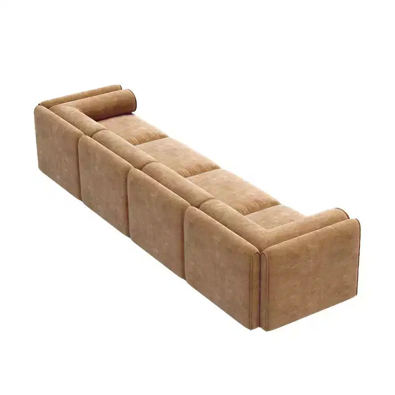 Modular Sectional Sofa with Storage, Cylindrical Backrest and Armrests Deep Comfortable Seating,Durable and Supportive for Living Room