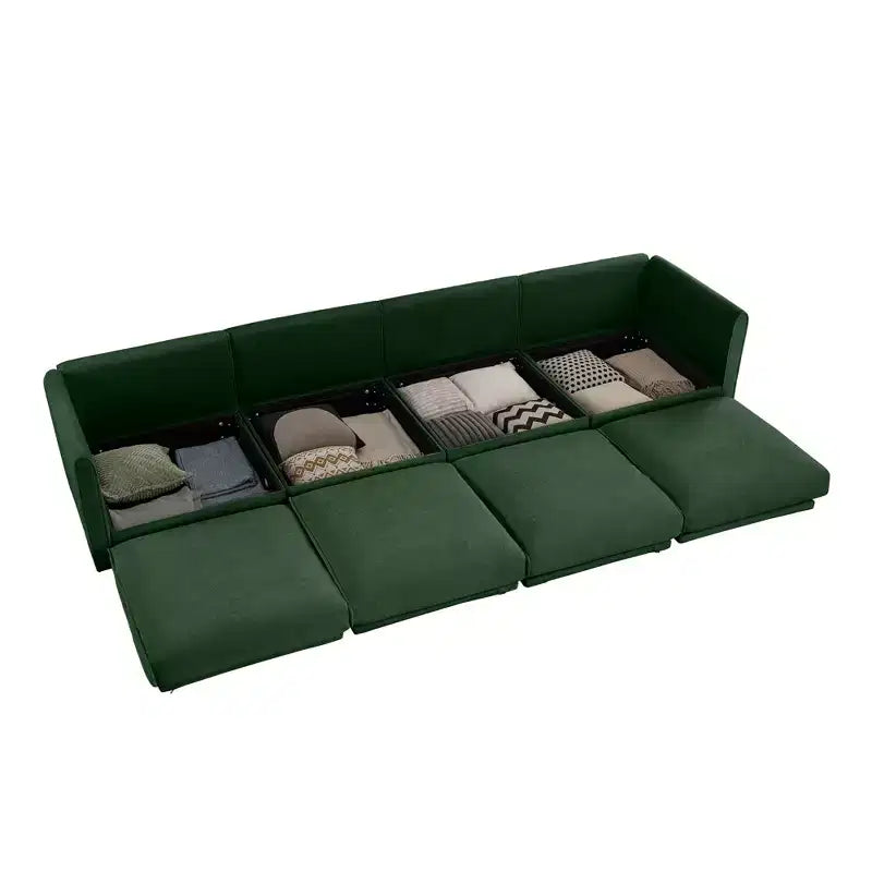 Modular Sectional Sofa with Storage, Cylindrical Backrest and Armrests Deep Comfortable Seating,Durable and Supportive for Living Room