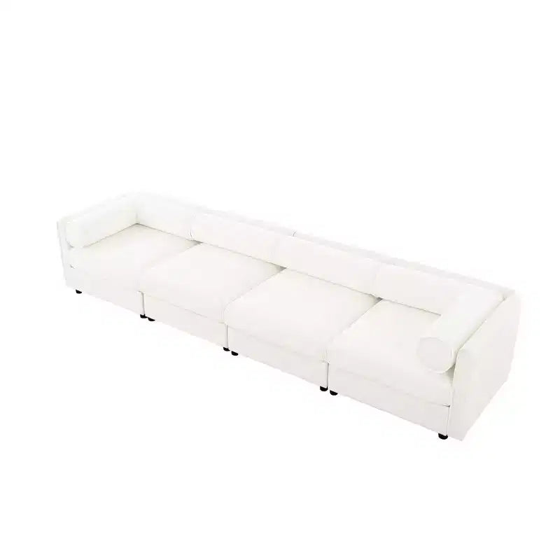 Modular Sectional Sofa with Storage, Cylindrical Backrest and Armrests Deep Comfortable Seating,Durable and Supportive for Living Room