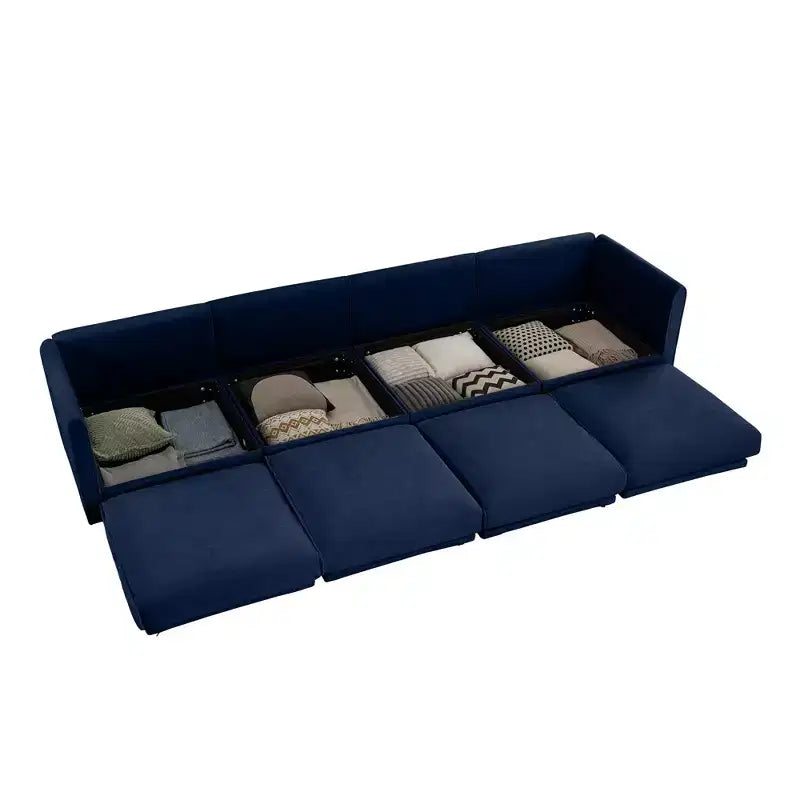 Modular Sectional Sofa with Storage, Cylindrical Backrest and Armrests Deep Comfortable Seating,Durable and Supportive for Living Room