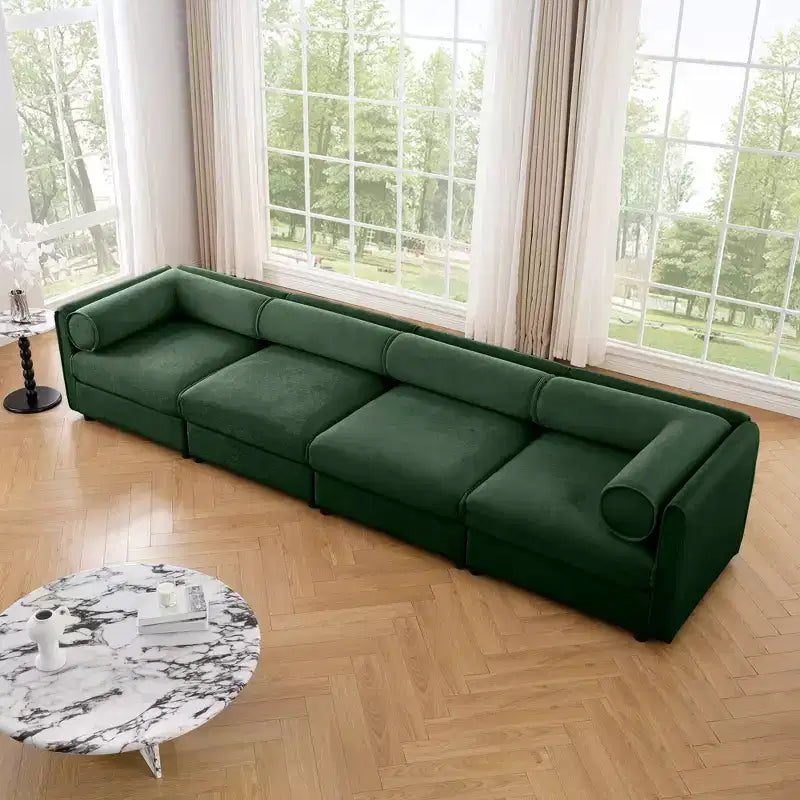 Modular Sectional Sofa with Storage, Cylindrical Backrest and Armrests Deep Comfortable Seating,Durable and Supportive for Living Room