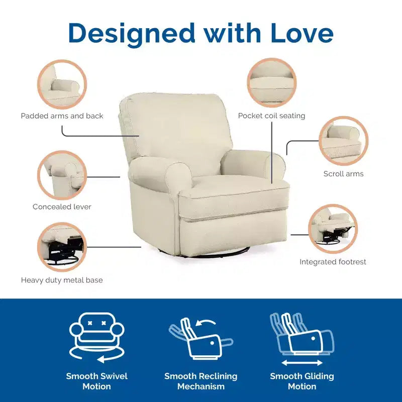 Fauteuil inclinable pivotant Tiana Baby Relax pour chambre d'enfant