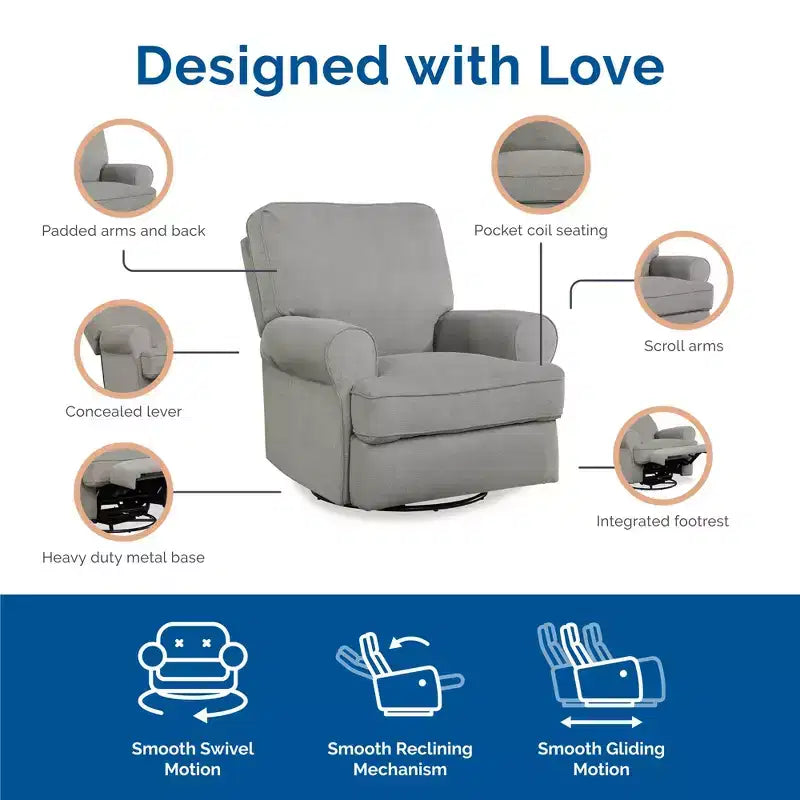 Fauteuil inclinable pivotant Tiana Baby Relax pour chambre d'enfant
