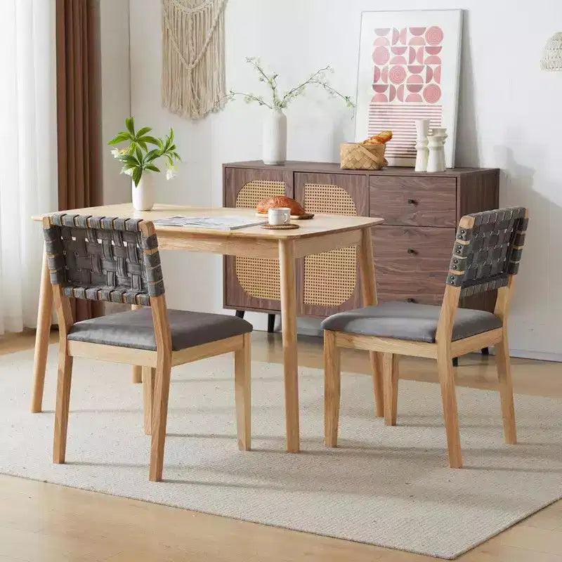 Karl Home Mid Century Modern Wooden Dining Chairs Set Of 2