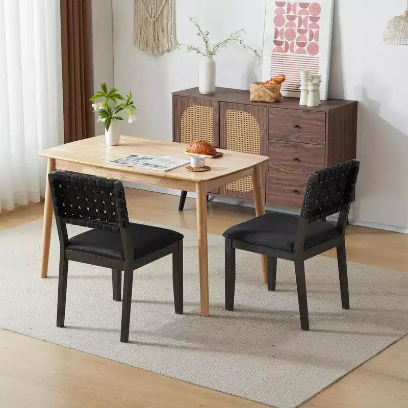 Karl Home Mid Century Modern Wooden Dining Chairs Set Of 2