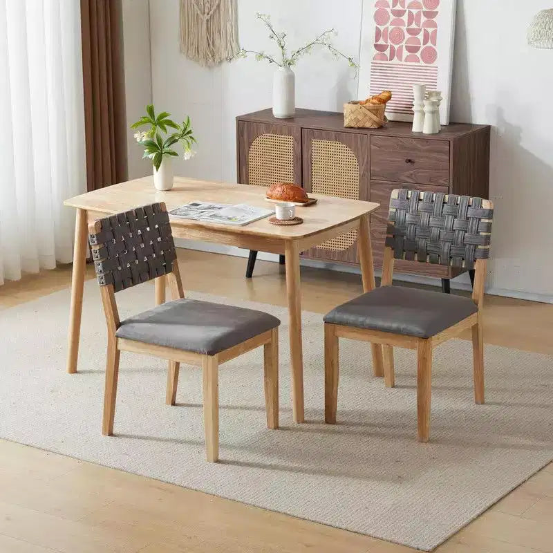 Karl Home Mid Century Modern Wooden Dining Chairs Set Of 2