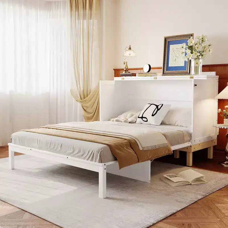 Whisen Queen Size Murphy Bed, Space-Saving, Durable Construction, Simple Setup with Hardware