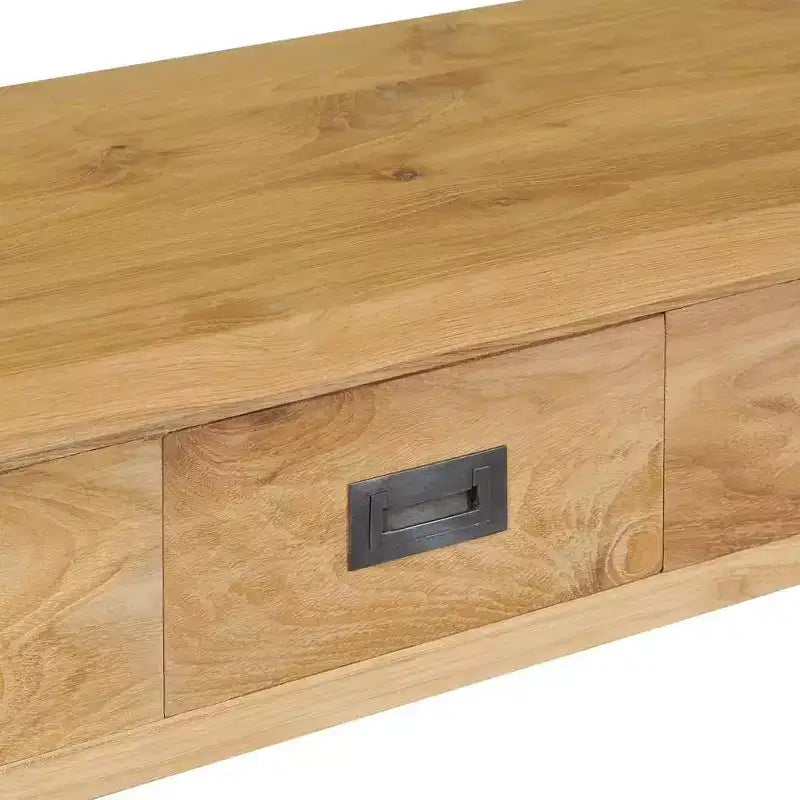 vidaXL Console Table Solid Teak 35.4x11.8x31.5