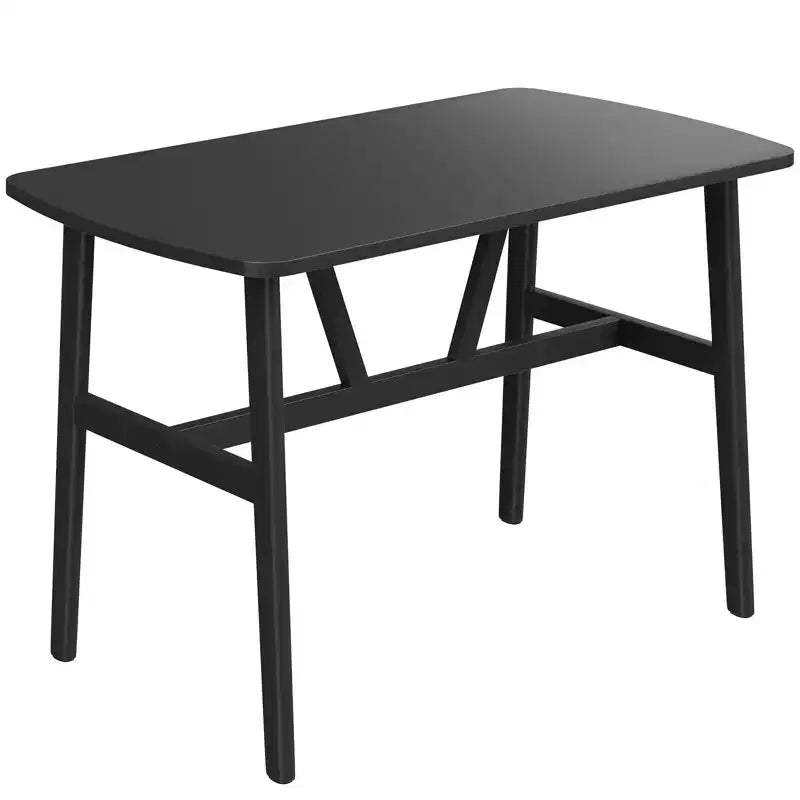 PexFix 47 Dining Table for 4-6 Person Wood Kitchen Table Modern Dinner Table with Sturdy Metal Frame for Dining Room Kitchen Black