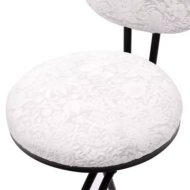 MAYEERTY Upholstered Counter Height Barstools Set of 2 - PU Leather, Footrest, Kitchen Island (Black)