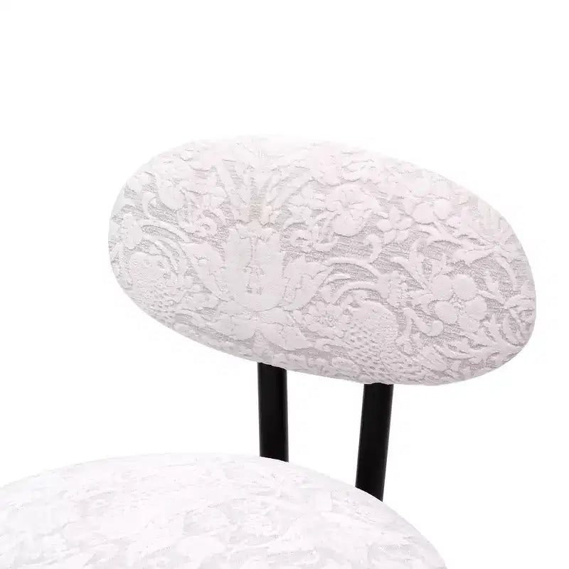 MAYEERTY Upholstered Counter Height Barstools Set of 2 - PU Leather, Footrest, Kitchen Island (Black)