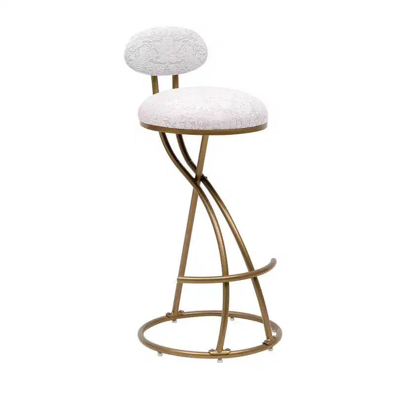 MAYEERTY Upholstered Counter Height Barstools Set of 2 - PU Leather, Footrest, Kitchen Island (Black)