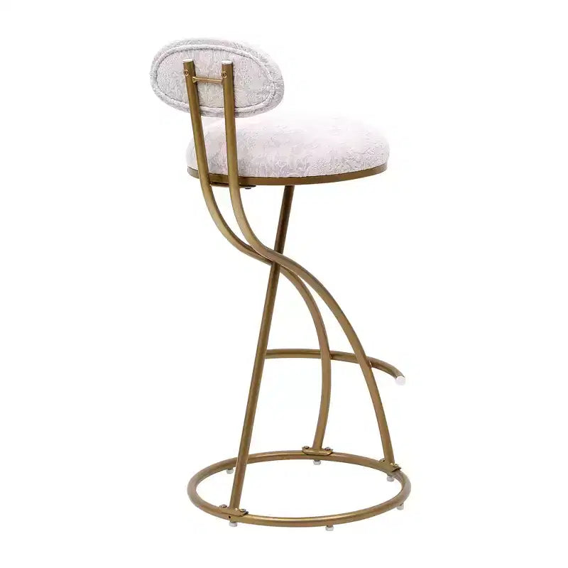 MAYEERTY Upholstered Counter Height Barstools Set of 2 - PU Leather, Footrest, Kitchen Island (Black)