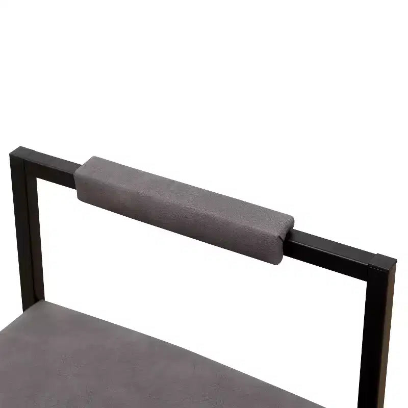MAYEERTY Bar Stools with Backrest Set of 2 - Counter Height, PU Leather, Footrest