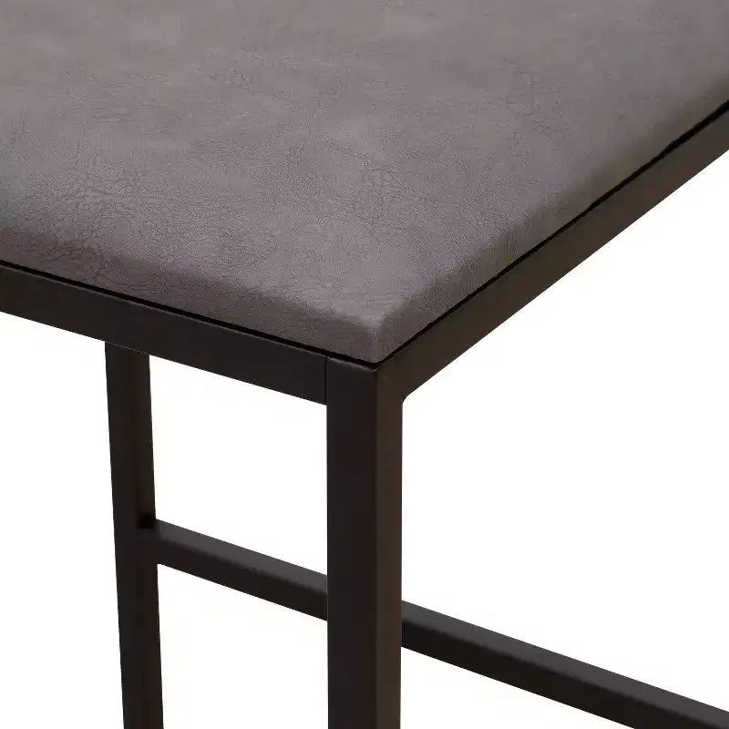 MAYEERTY Bar Stools with Backrest Set of 2 - Counter Height, PU Leather, Footrest
