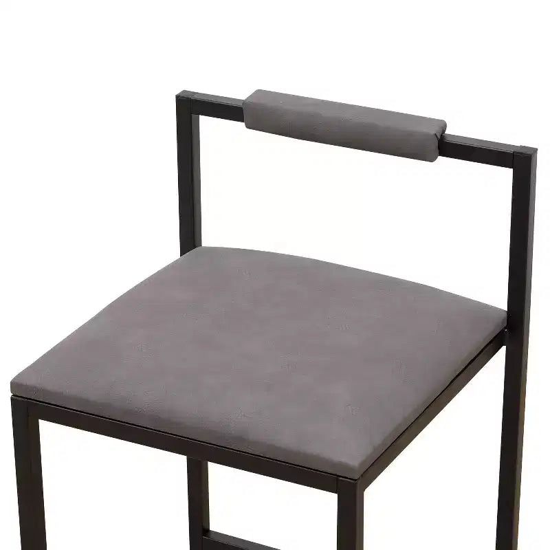 MAYEERTY Bar Stools with Backrest Set of 2 - Counter Height, PU Leather, Footrest