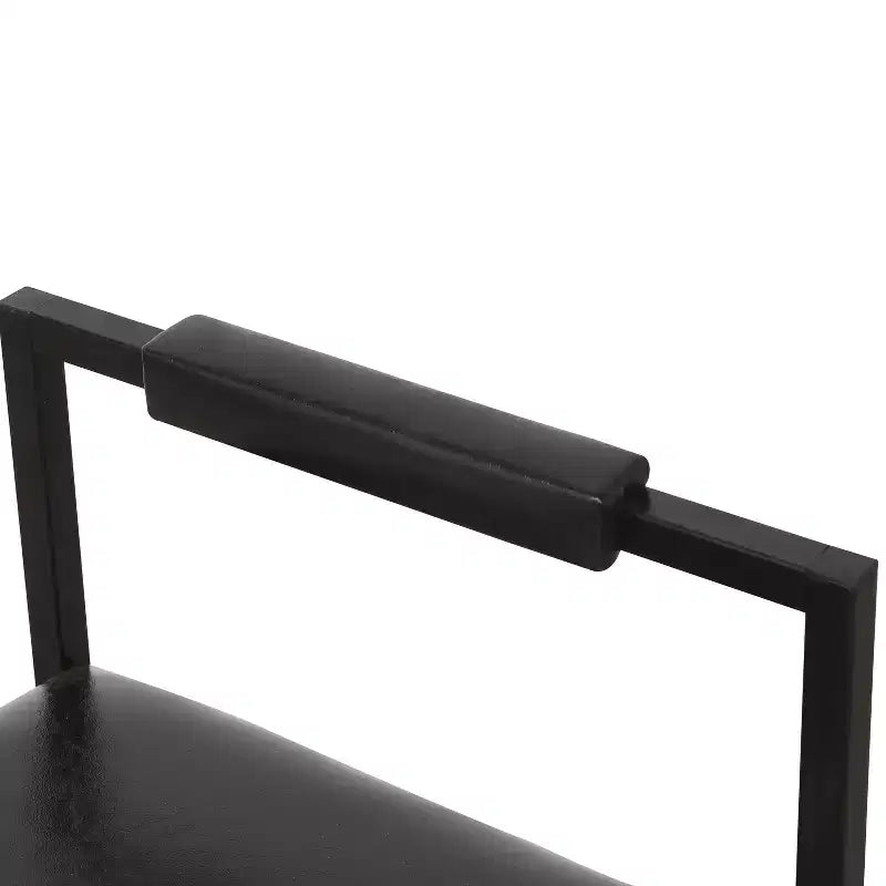 MAYEERTY Bar Stools with Backrest Set of 2 - Counter Height, PU Leather, Footrest
