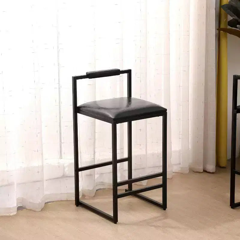 MAYEERTY Bar Stools with Backrest Set of 2 - Counter Height, PU Leather, Footrest