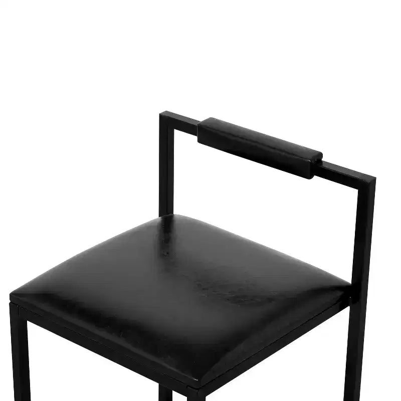 MAYEERTY Bar Stools with Backrest Set of 2 - Counter Height, PU Leather, Footrest