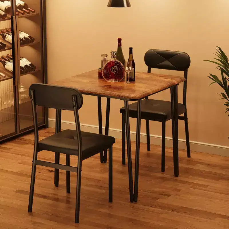 Salutmeuble Dining Table Set for 2, 3-Piece Kitchen Dining Set, Dining Room Table Set with 2 Upholstered Chairs for Small Room Kitchen Apartment