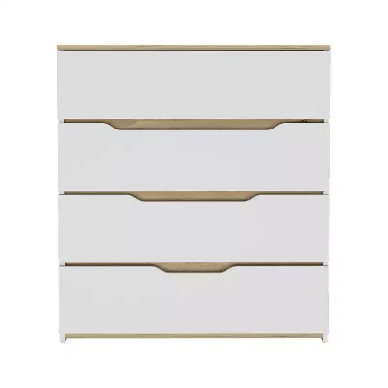 Okak 4-Drawer Dresser Ample Storage with Spacious Drawers, Sturdy Manufactured Wood, Superior Top for Versatile Home Spaces
