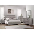 Okak Farmhouse Style 2/5-Drawer Nightstand with Black Metal Hardware, Wood Chest for Bedroom