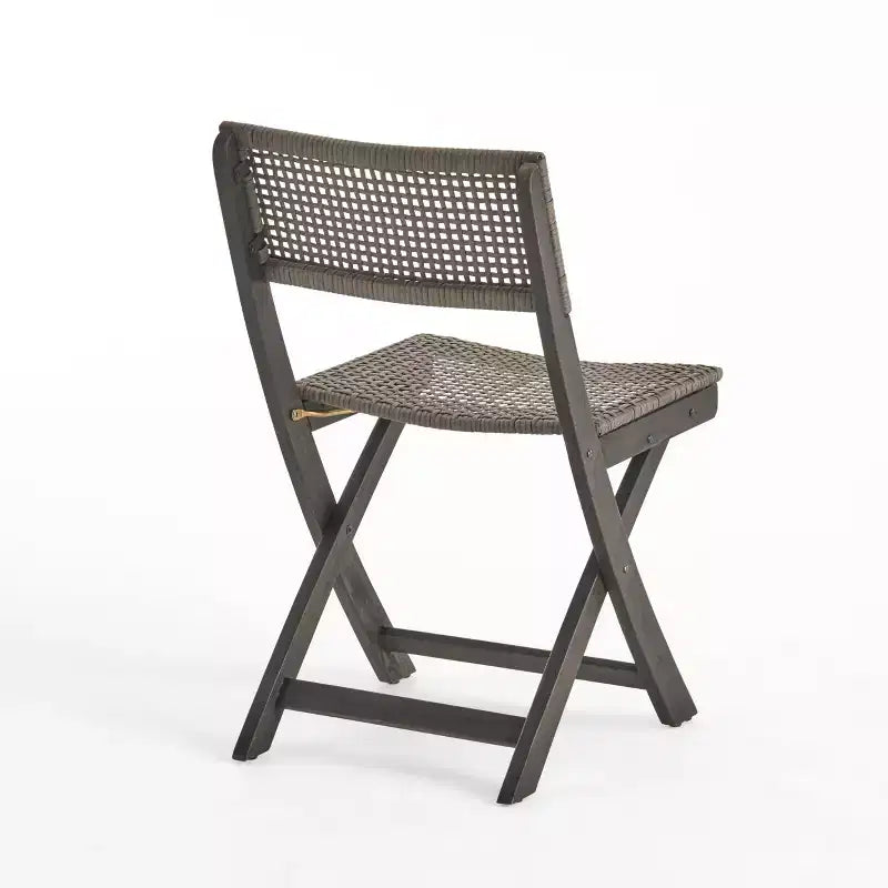 MAYEERTY Lot de 2 Chaises de Bistro Structure Métallique Design Compact pour Intérieur Extérieur Café Bistro