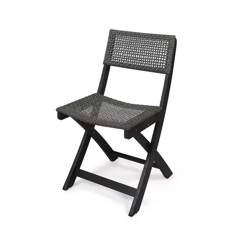 MAYEERTY Set of 2 Bistro Chairs Metal Frame Compact Design for Indoor Outdoor Cafe Bistro