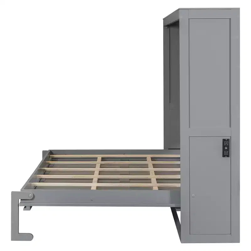 GDFStudio Kitto Wood Murphy Bed with Charging Ports
