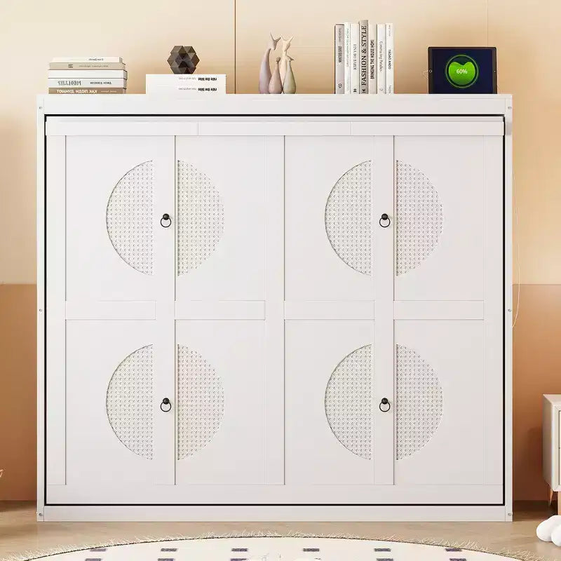 GDFStudio Kitto Wood Murphy Bed with Charging Ports