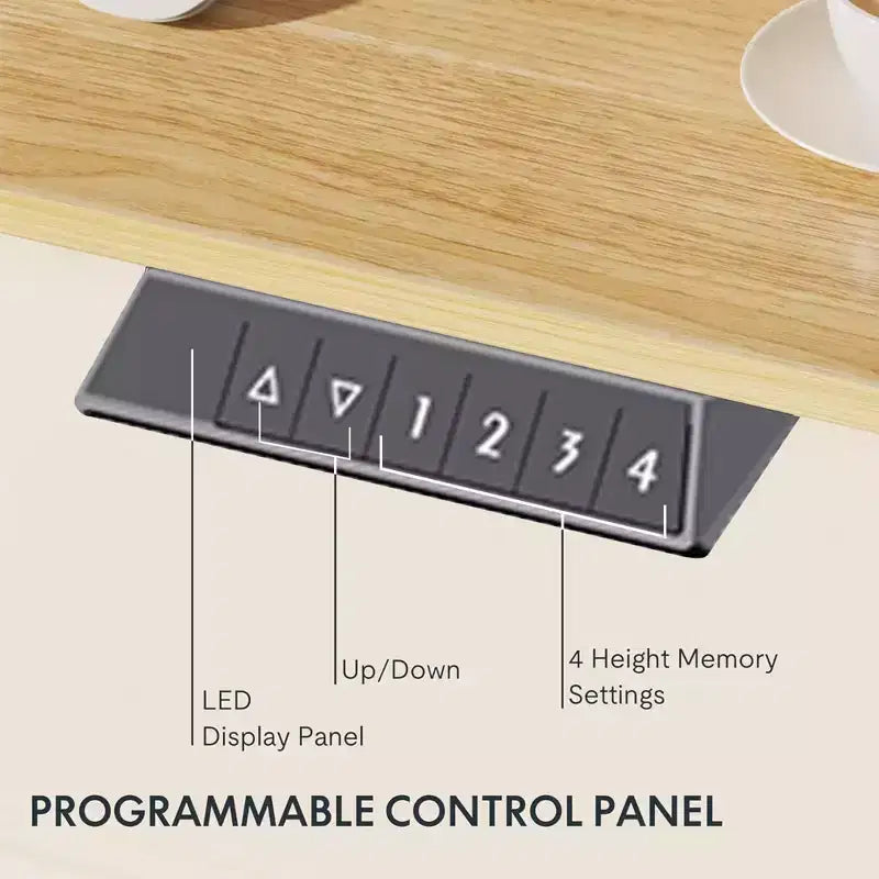 Electric Standing Desk Whole Piece Adjustable Height Desk Home Office Computer Workstation Sit Stand up Desk