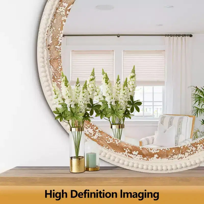 Maxax Wood Flat Wall Mirror