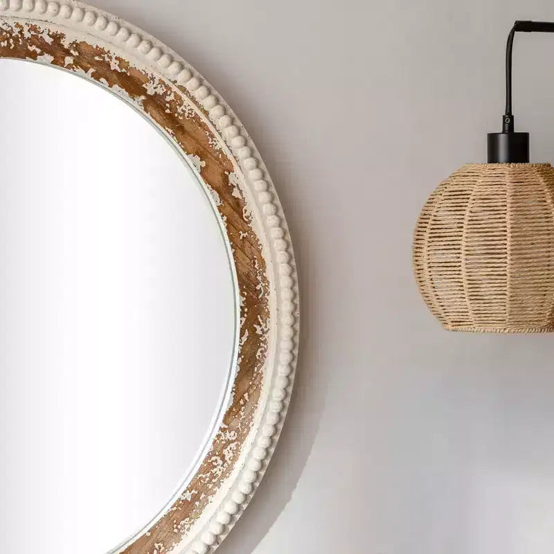 Maxax Wood Flat Wall Mirror