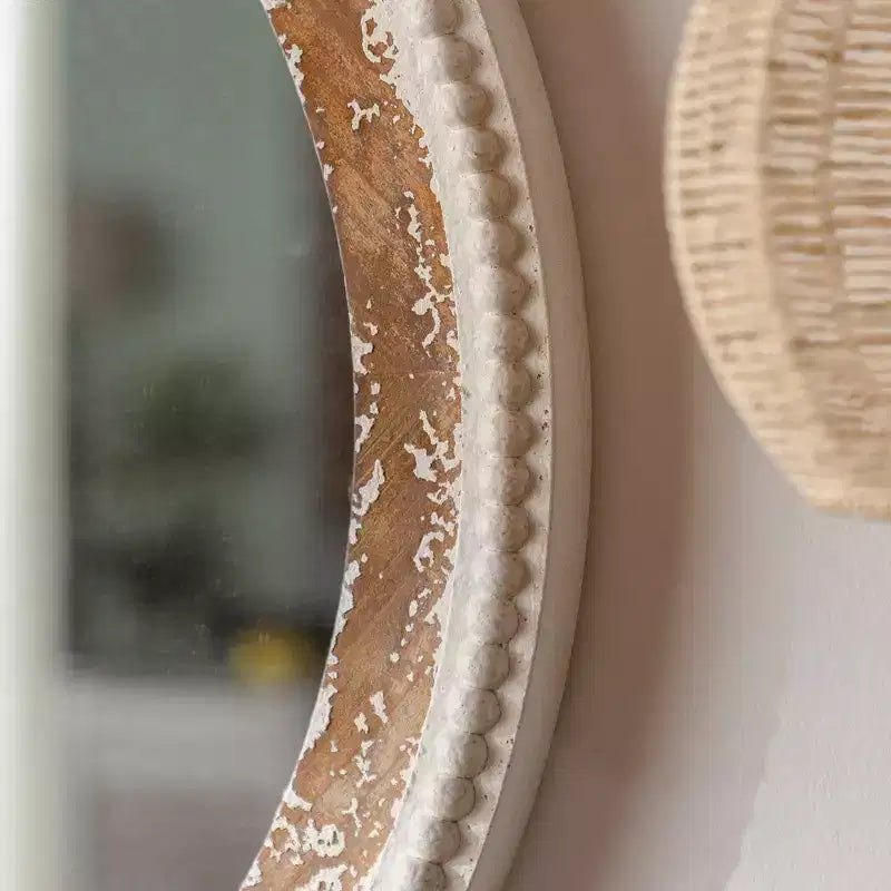 Maxax Wood Flat Wall Mirror